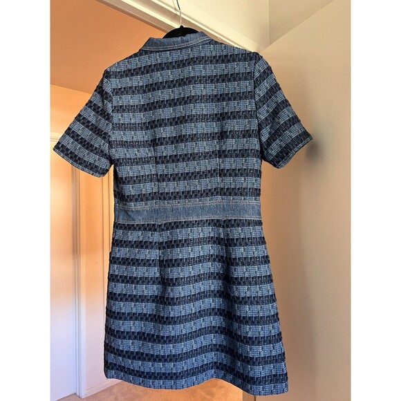 Jason Wu Denim Dress M Built-In Belt Pockets NWT Casual Chic Designer Blue Woven - Picture 7 of 14